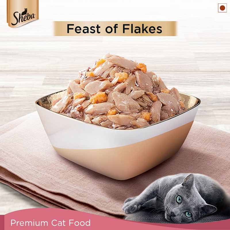 Sheba Rich Premium Adult (1+ Years) Wet Cat Food, Skipjack & Salmon Flavour