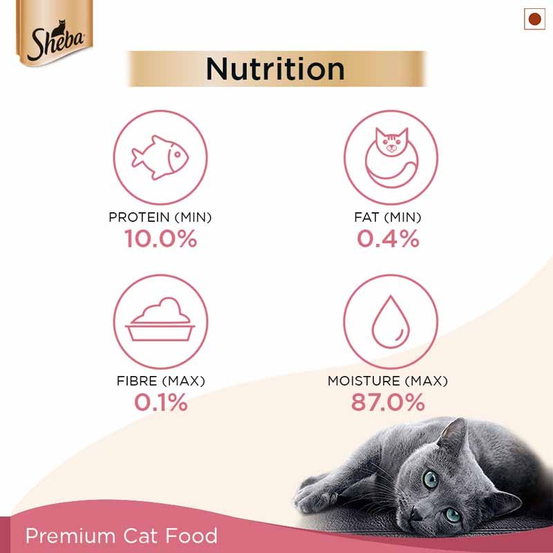 Sheba Rich Premium Adult (1+ Years) Wet Cat Food, Skipjack & Salmon Flavour