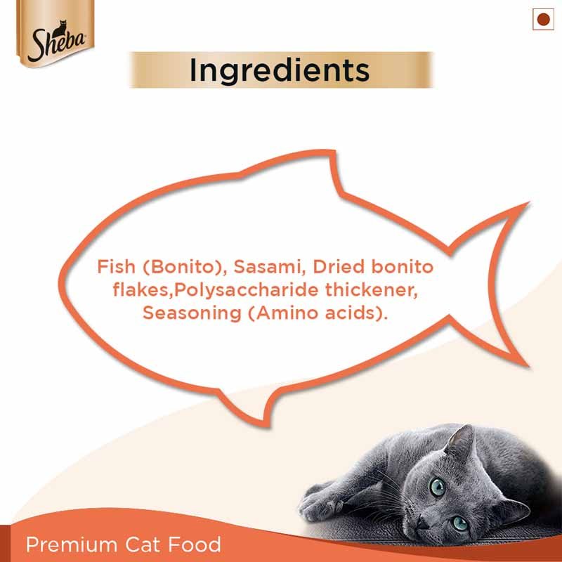 Sheba Rich Premium Adult (1+ Years) Wet Cat Food, Fish with Sasami Flavour