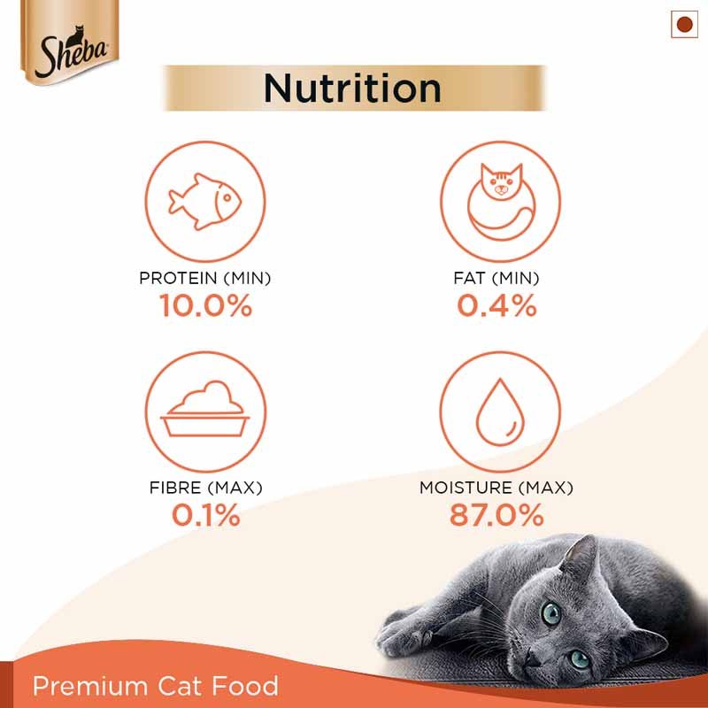 Sheba Rich Premium Adult (1+ Years) Wet Cat Food, Fish with Sasami Flavour