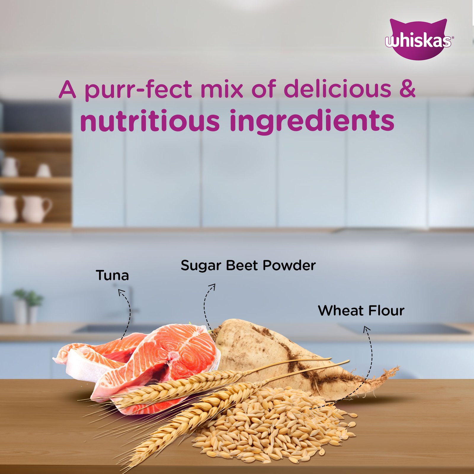 Whiskas Wet Cat Food for Adult Cats (1+Years), Tuna in Jelly Flavour,  80g