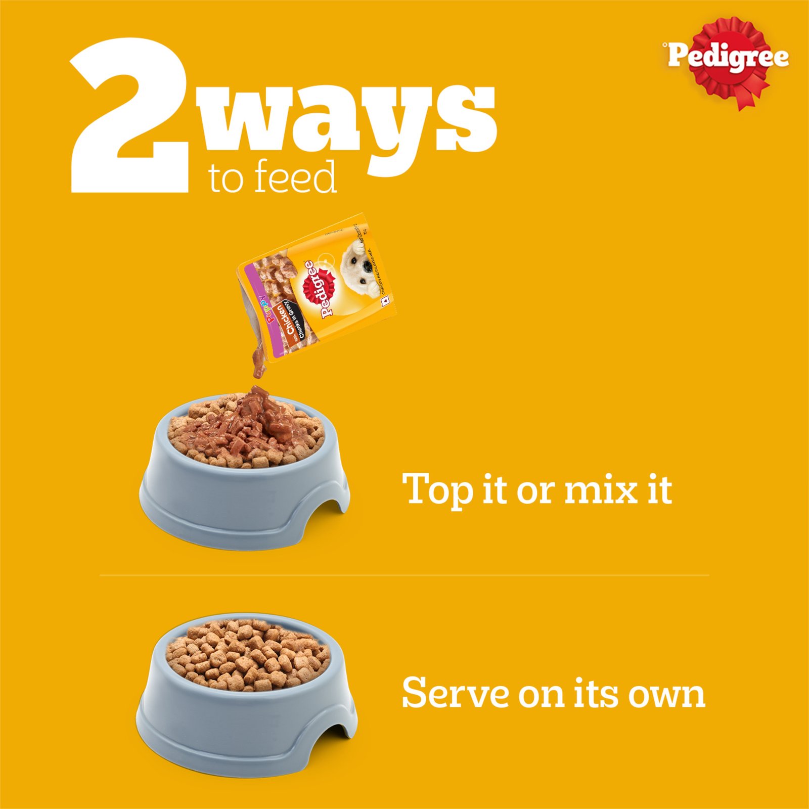 Pedigree Puppy Dry Dog Food  Food- Chicken & Milk, 1kg Pack 