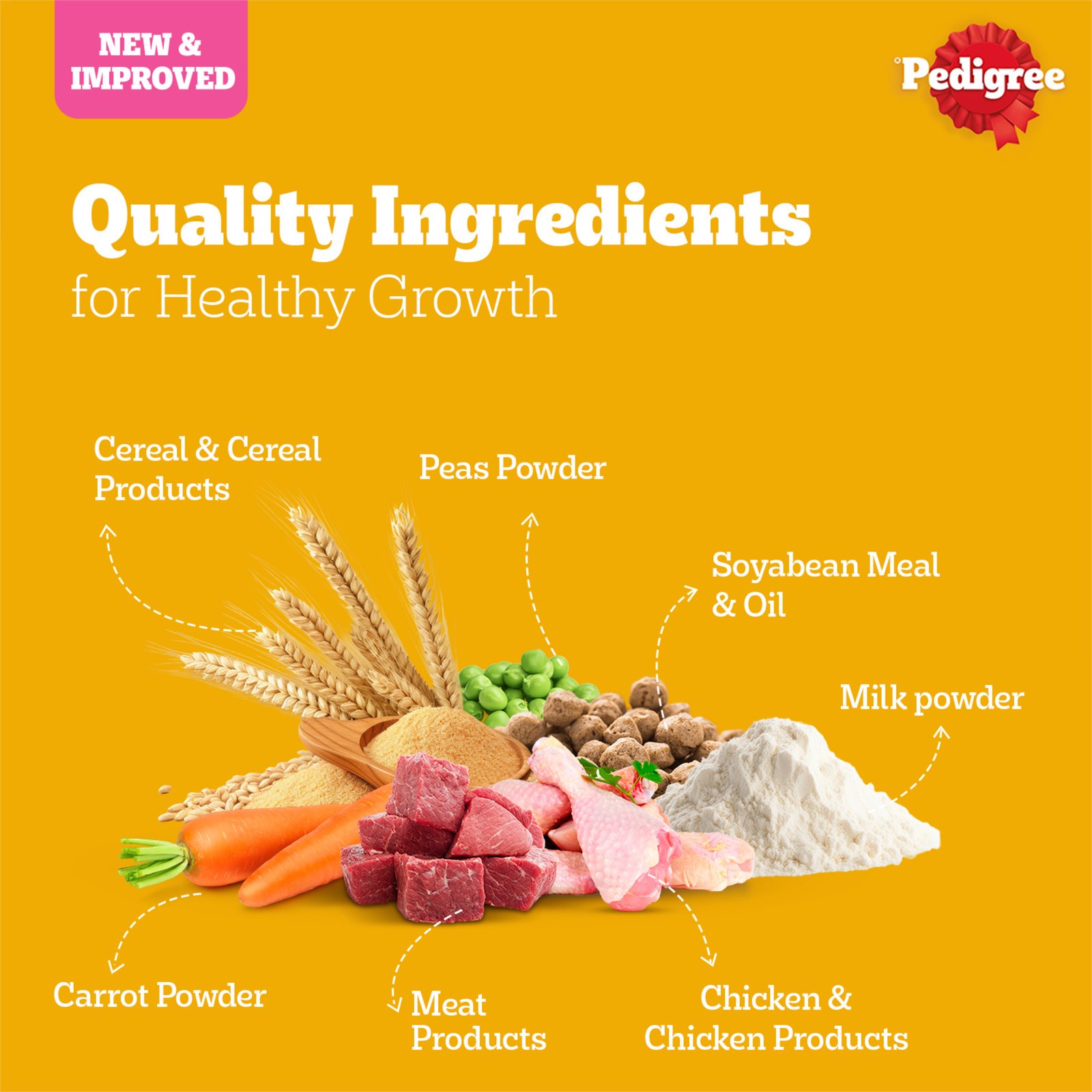 Pedigree Puppy Dry Dog Food  Food- Chicken & Milk, 1kg Pack 