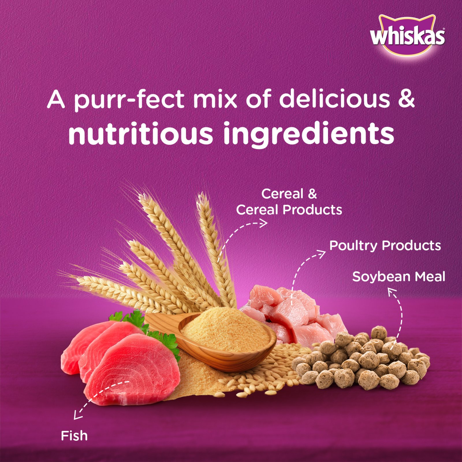 Whiskas Adult (+1 year) Dry Cat Food Food, Ocean Fish Flavour