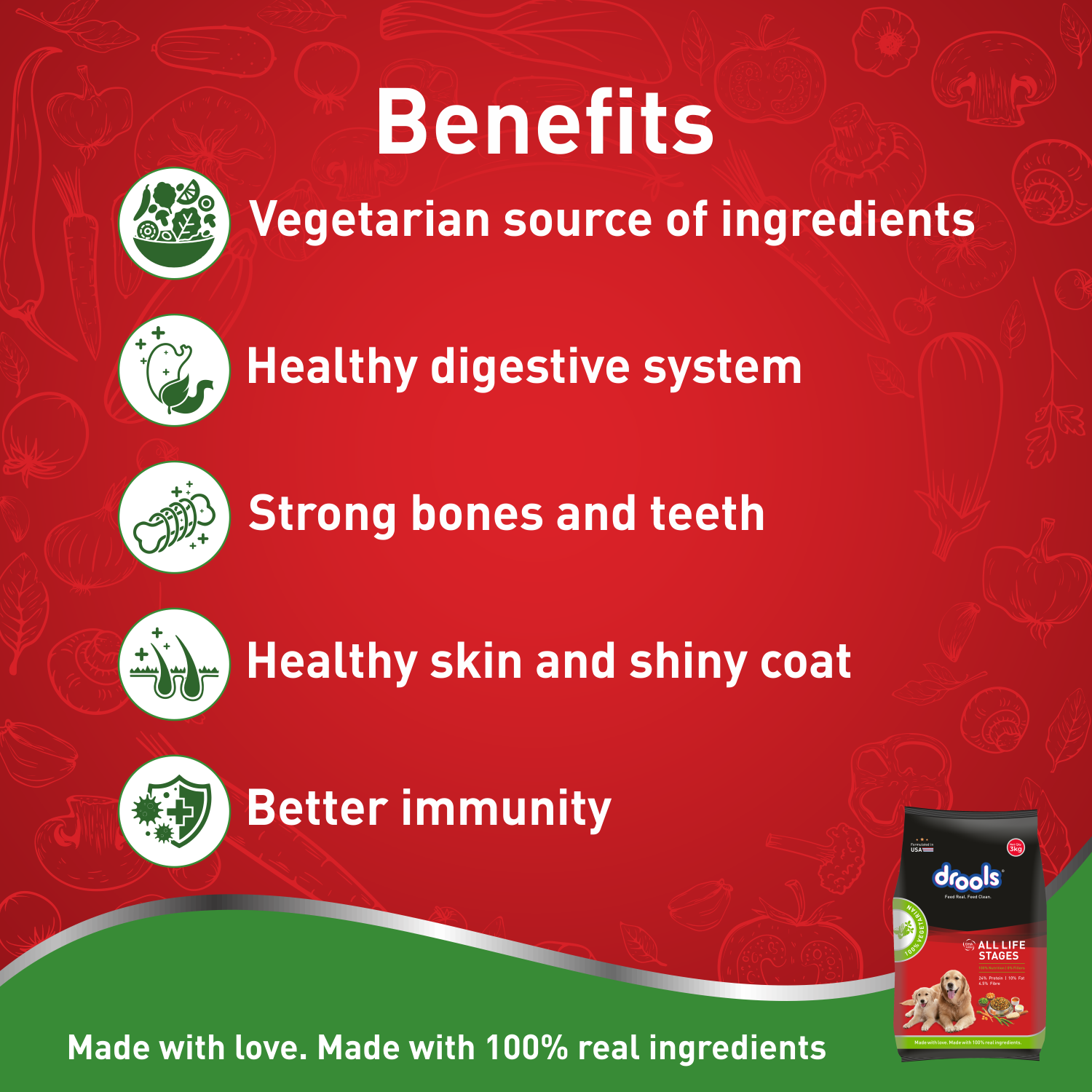 Drools All Life stages  Veg Dry Dog Food