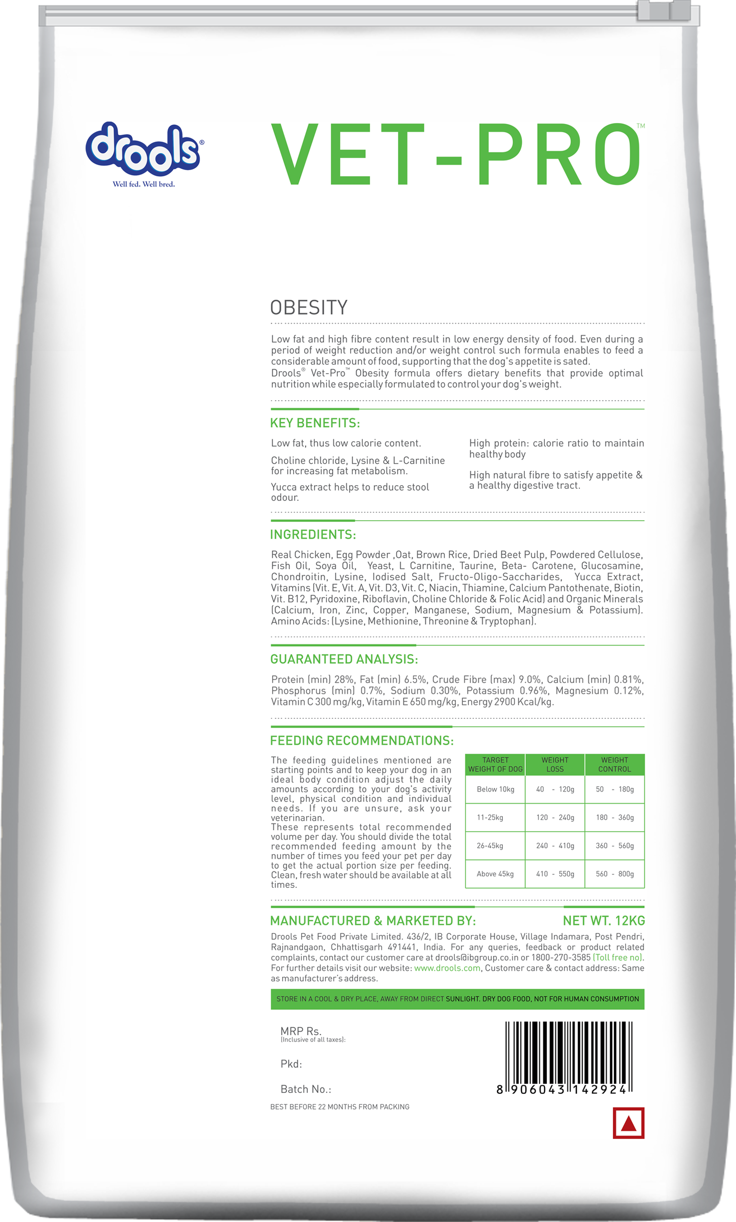 VET-PRO Obesity Dry Dog Food