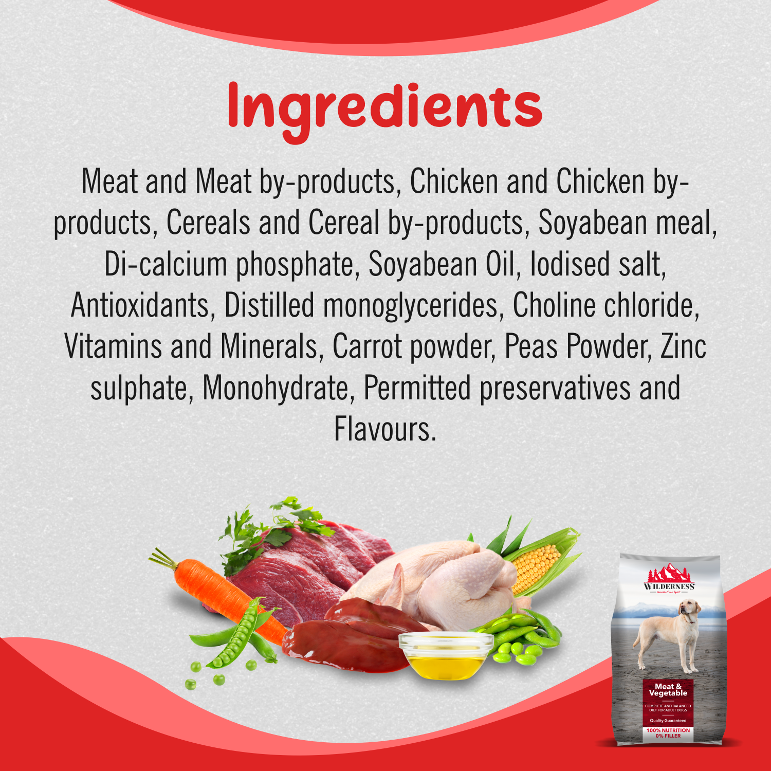 Wilderness Meat and Vegetables Adult Dog Food ( Buy 1 Get 1 Free)