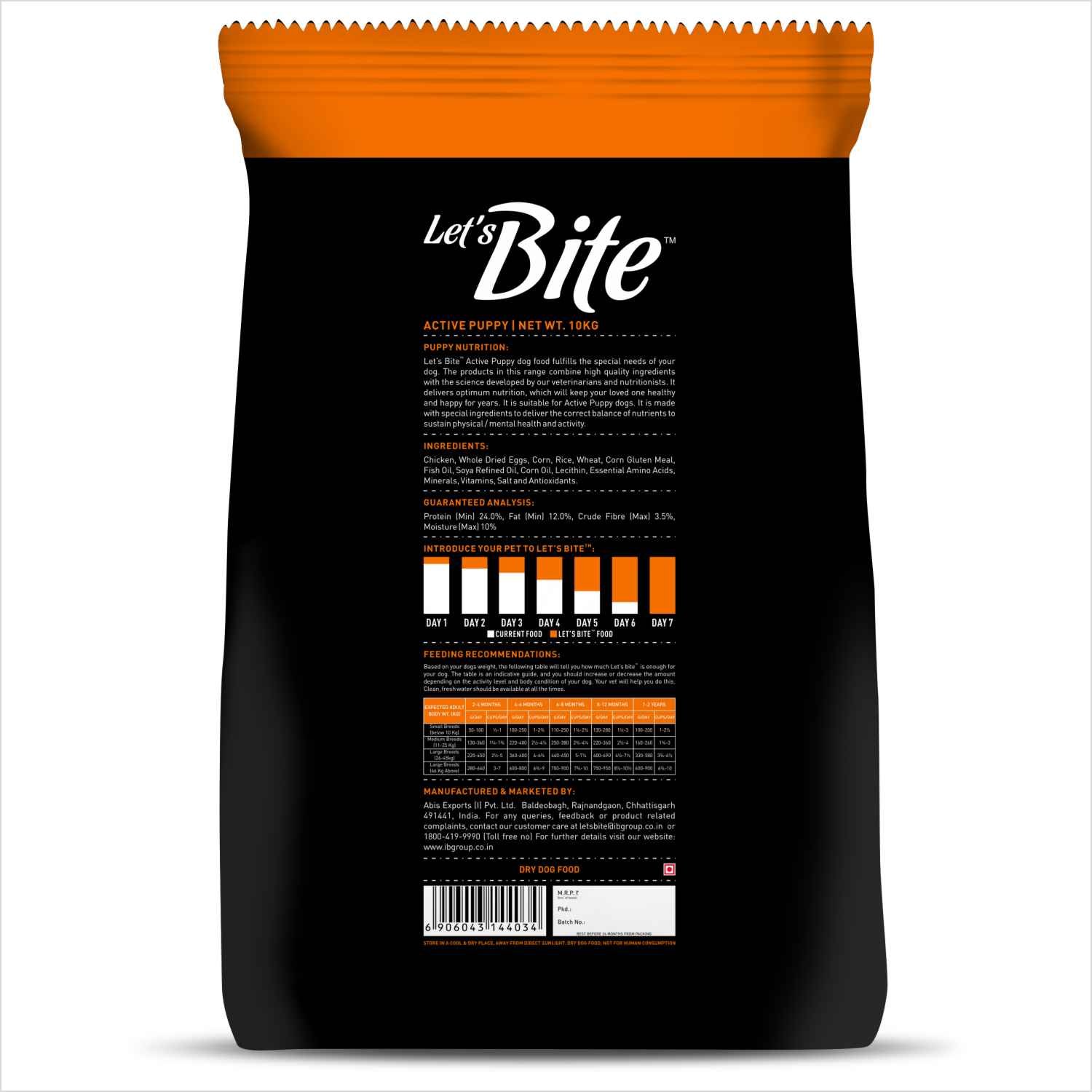 Let's Bite Active Puppy Dog Food