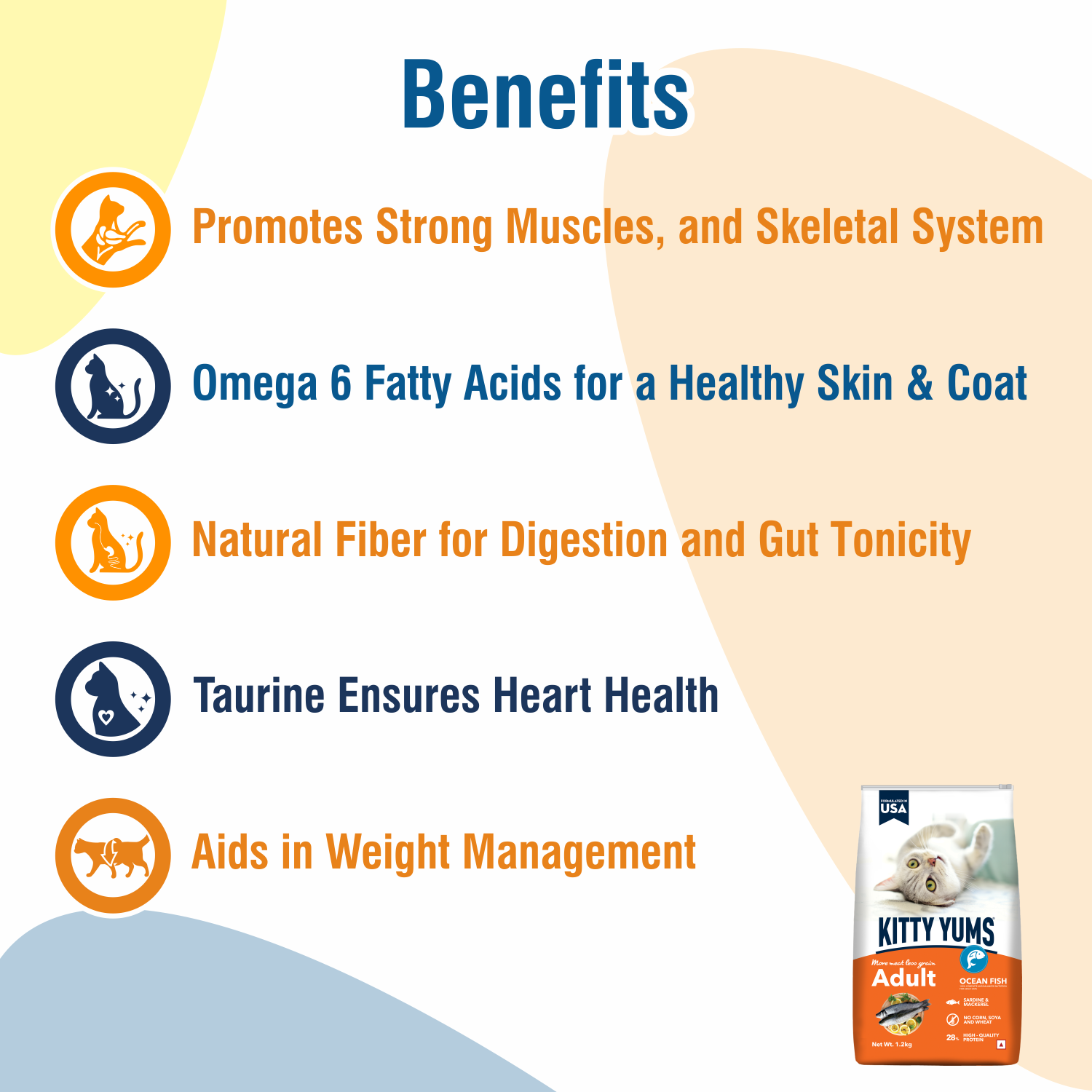 Kitty Yums Dry Persian Cat Food, Ocean Fish