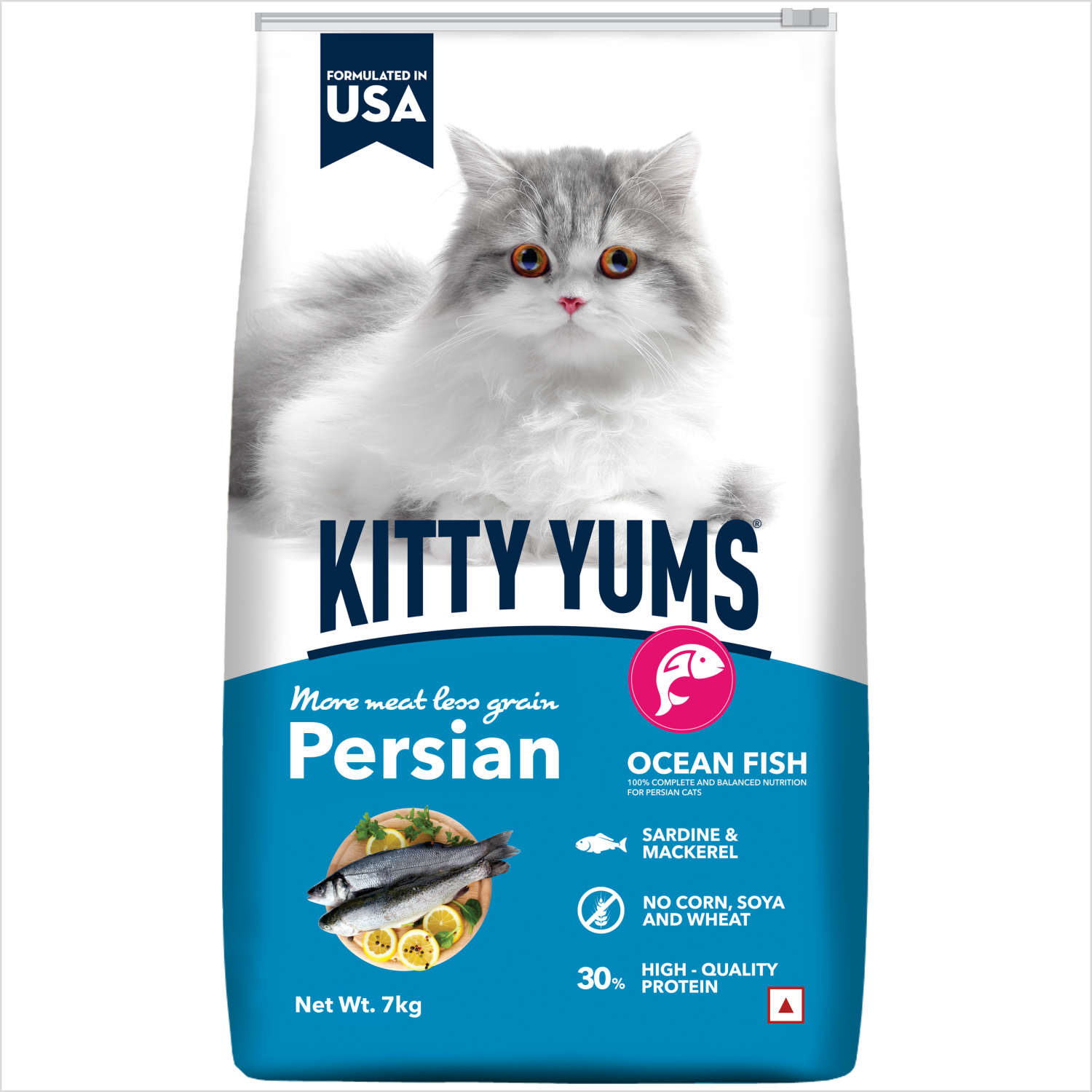 Kitty Yums Dry Persian Cat Food, Ocean Fish