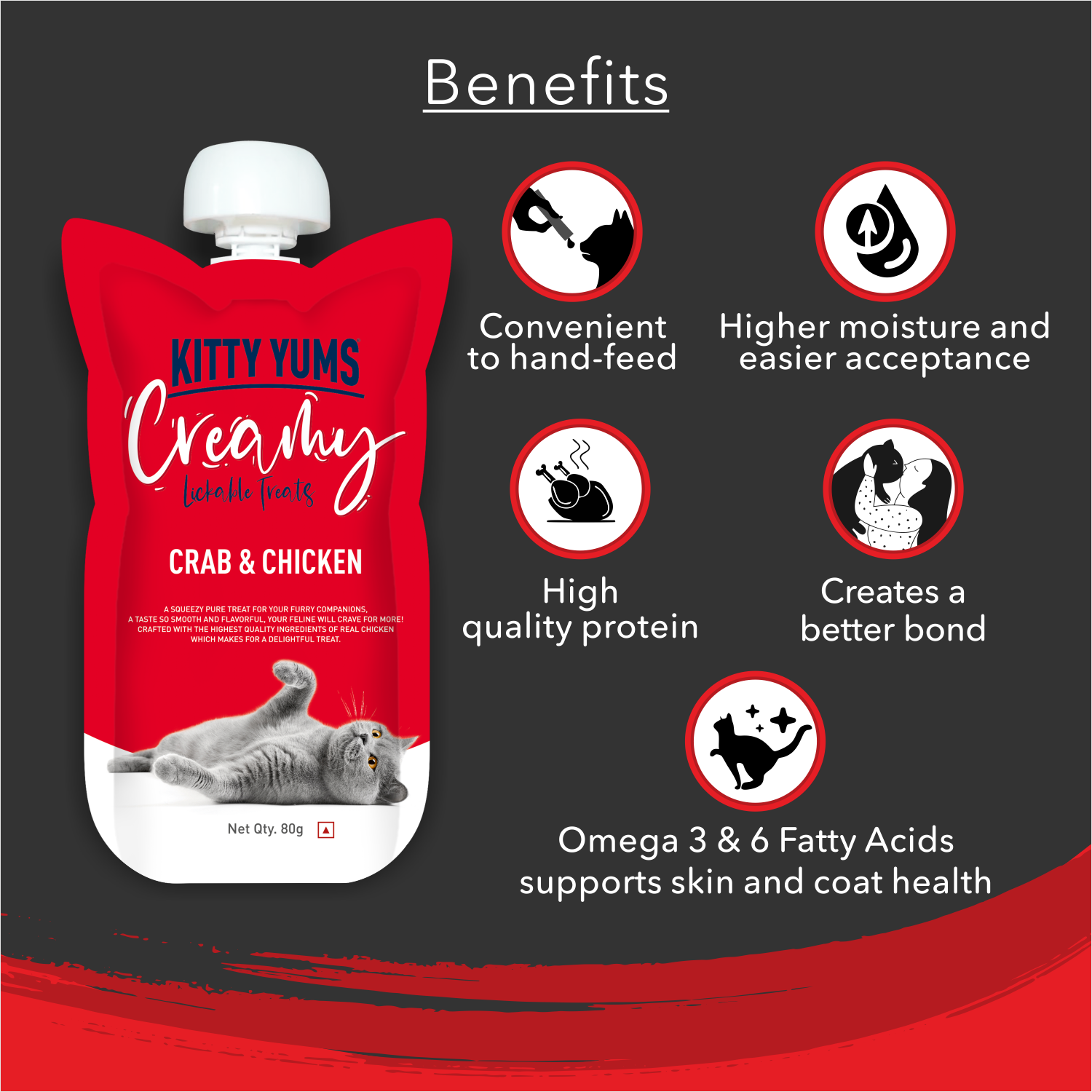 Kitty Yums Creamy Crab & Chicken