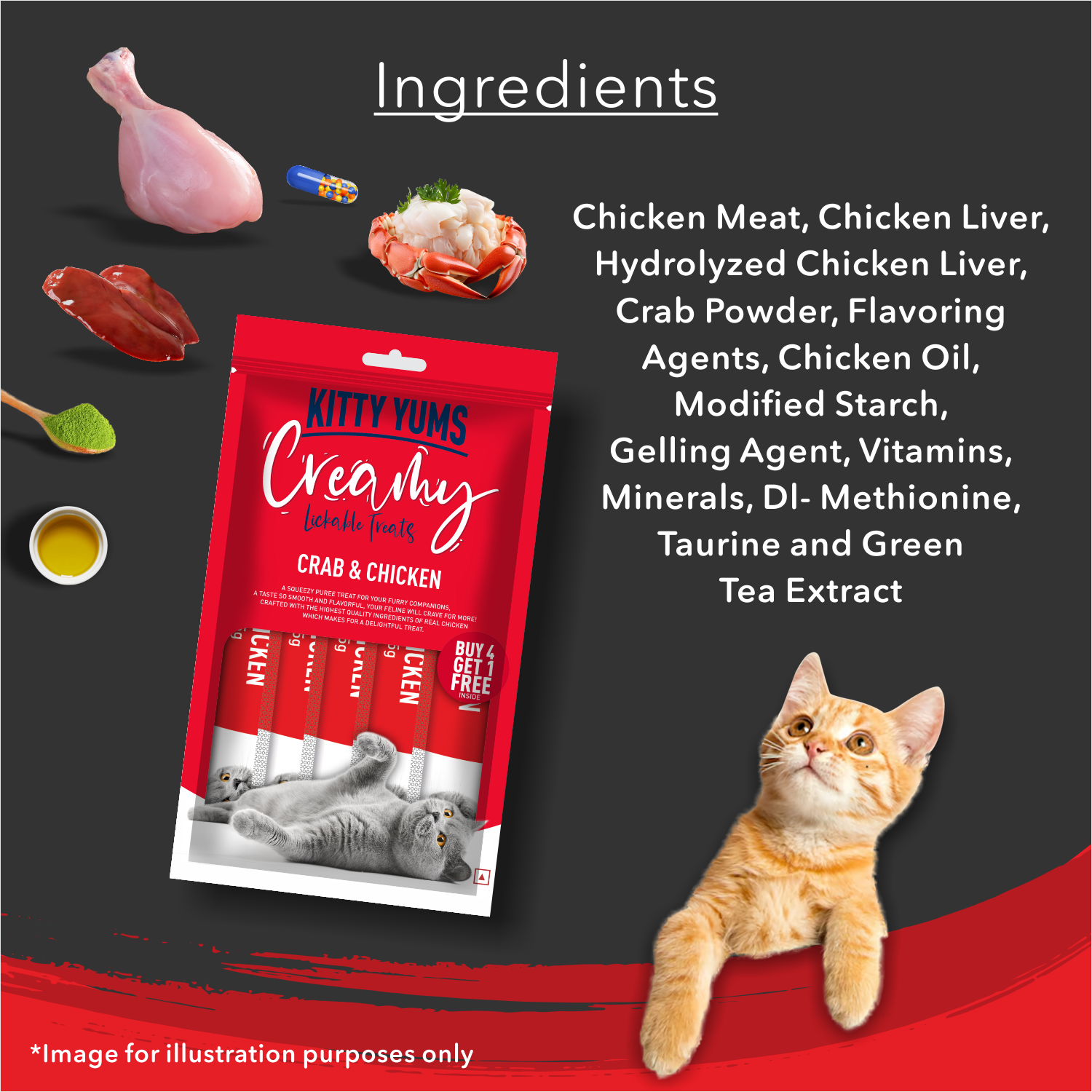 Kitty Yums Creamy Crab & Chicken