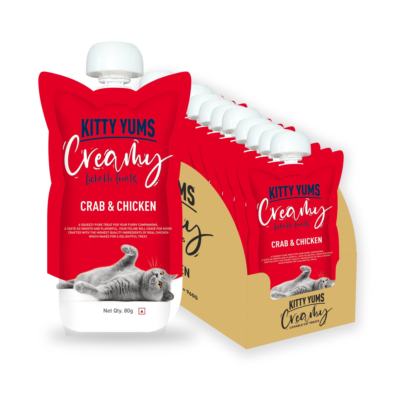 Kitty Yums Creamy Crab & Chicken