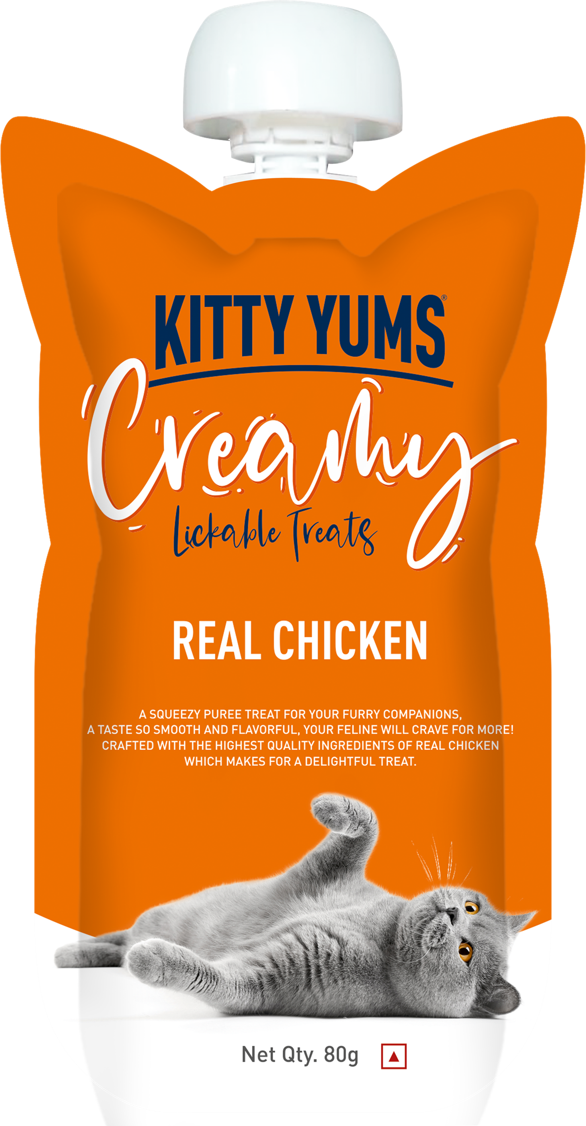 Kitty yums Creamy Lickable Real Chicken Cat Treat