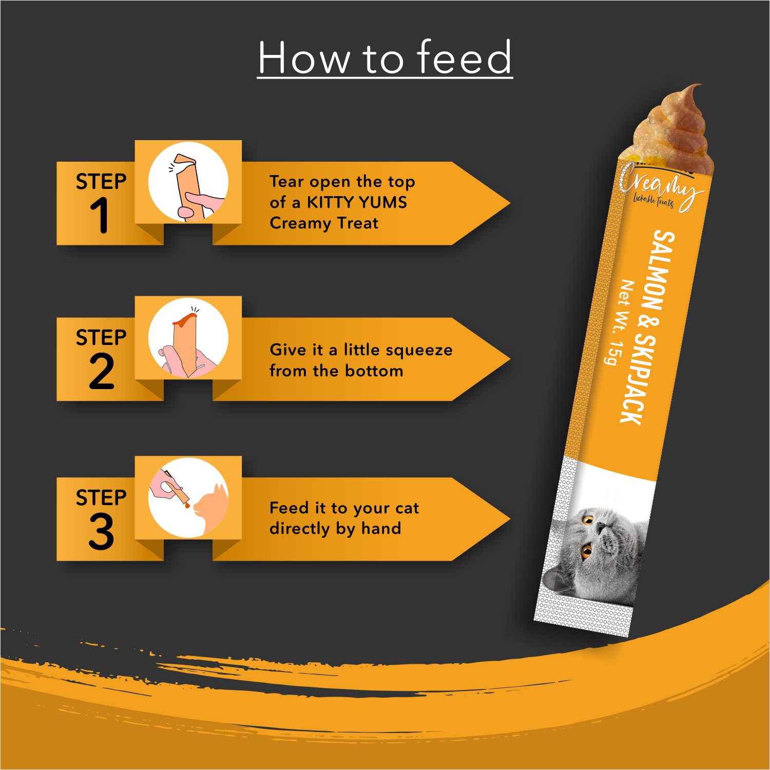 Kitty Yums Creamy Salmon&Skipjack