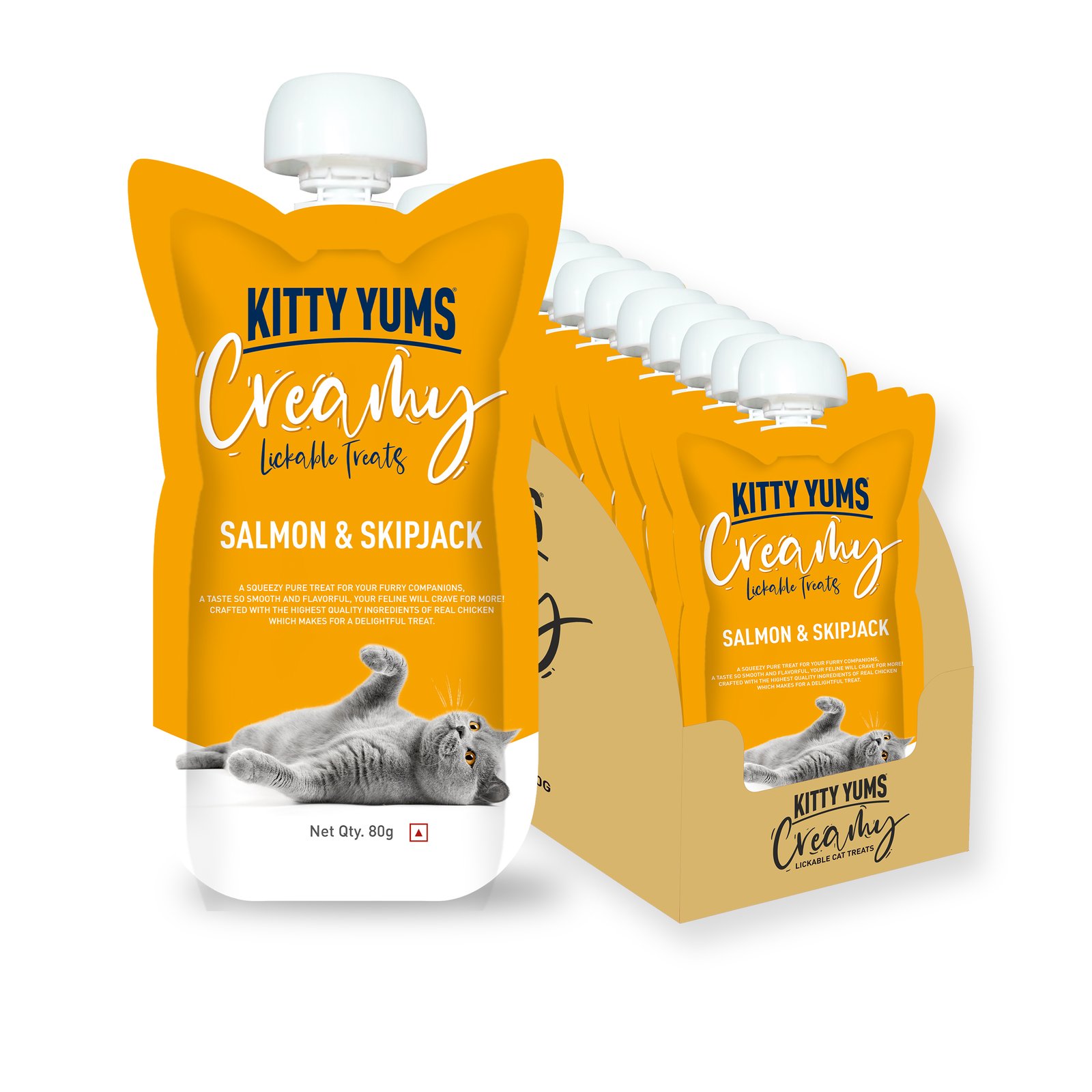 Kitty Yums Creamy Salmon&Skipjack