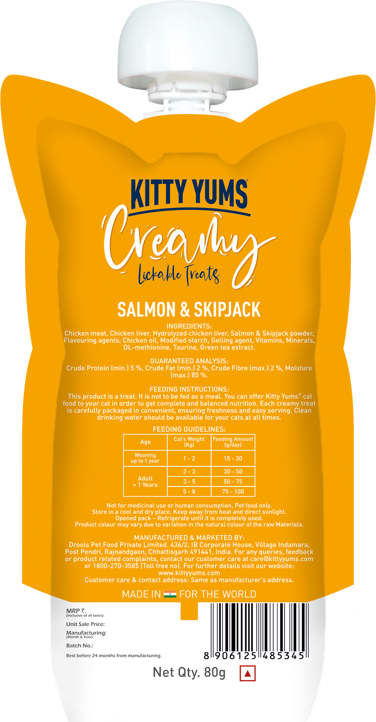 Kitty Yums Creamy Salmon&Skipjack
