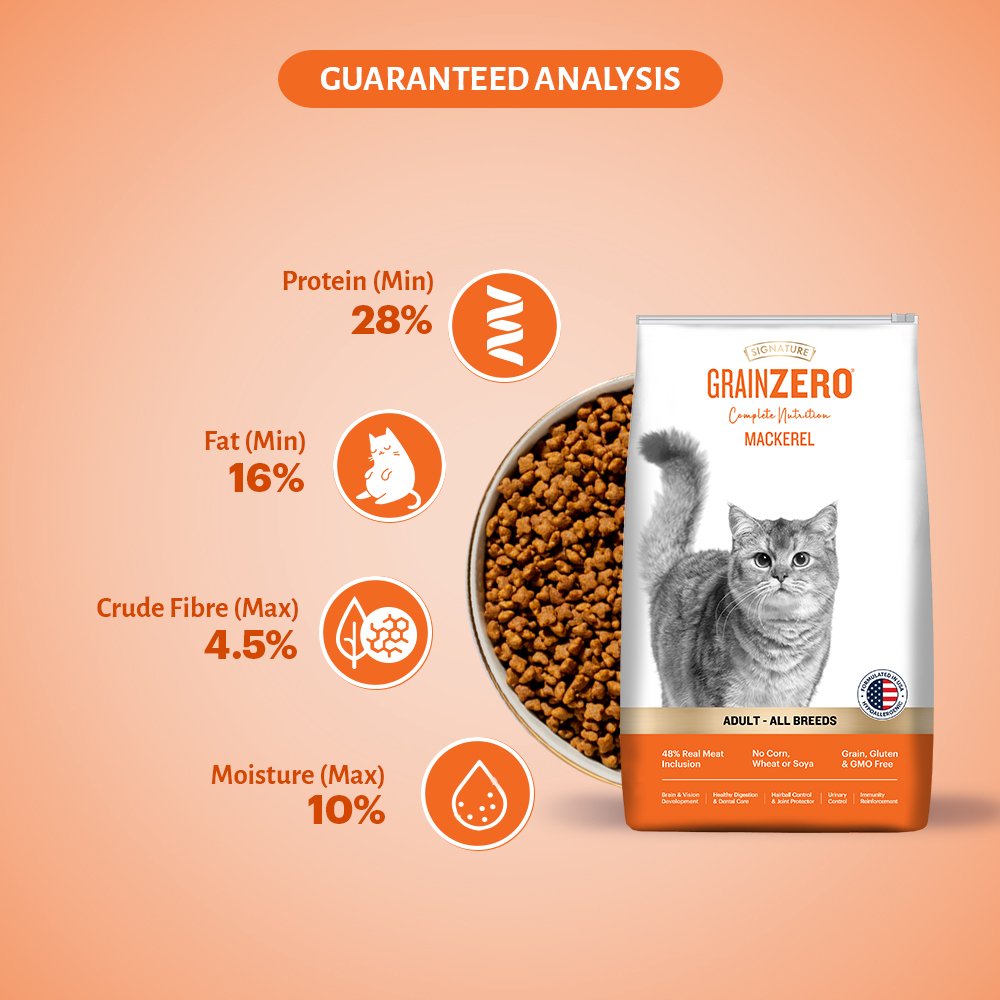 Grain Zero Mackerel, Adult dry Cat Food