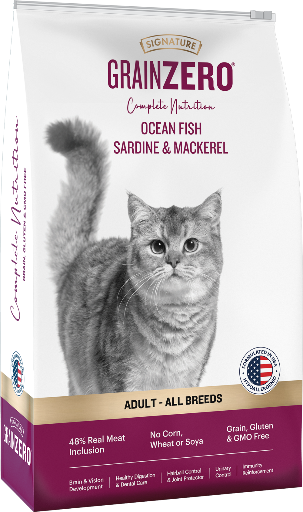 Grain Zero Adult Ocean Fish, Sardine and Mackerel Dry Cat Food