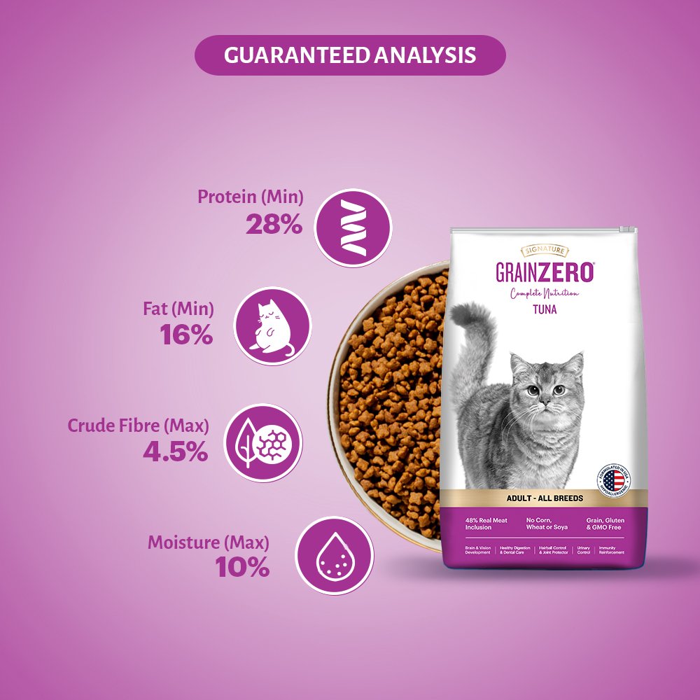 Grain Zero Tuna, Adult Dry Cat Food, 1.2 Kg + Free Cat Creamy Treat 75g