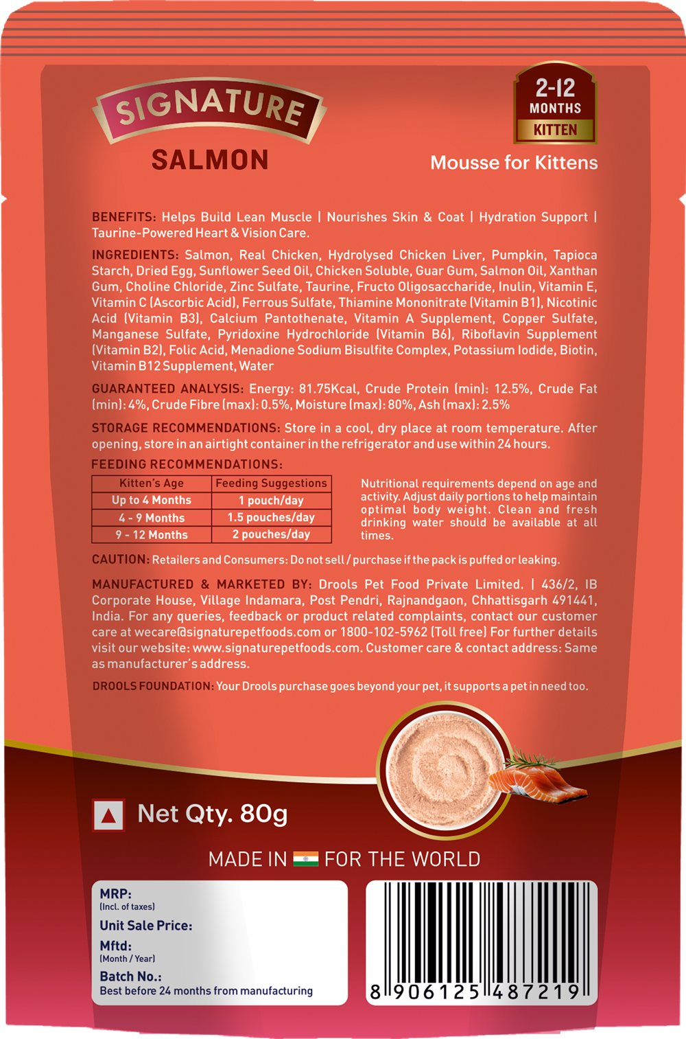 Signature Grain Zero Salmon Mousse Kitten Wet Food