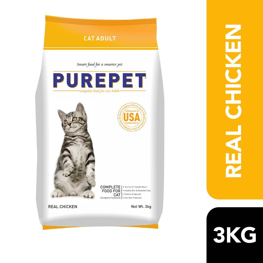 Purepet Adult Dry Cat Food Real Chicken