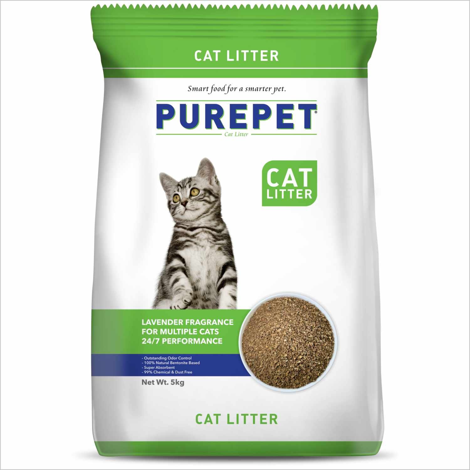 Purepet Clumping Lavender Fragrance Cat Litter (for Multiple Cats)