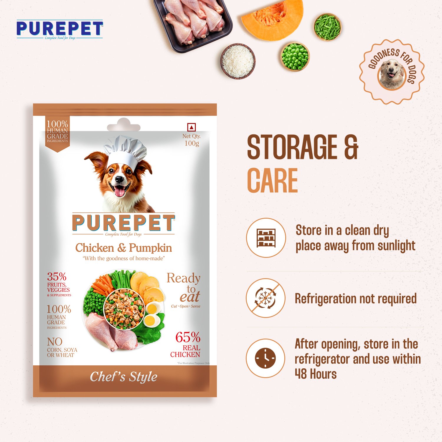 PurePet Chicken & Pumpkin Fresh Dog Food