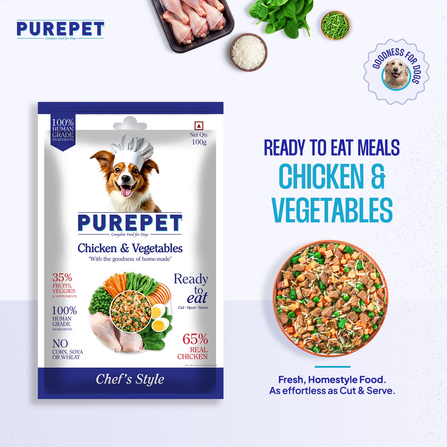 PurePet Chicken & Vegetable Fresh Dog Food