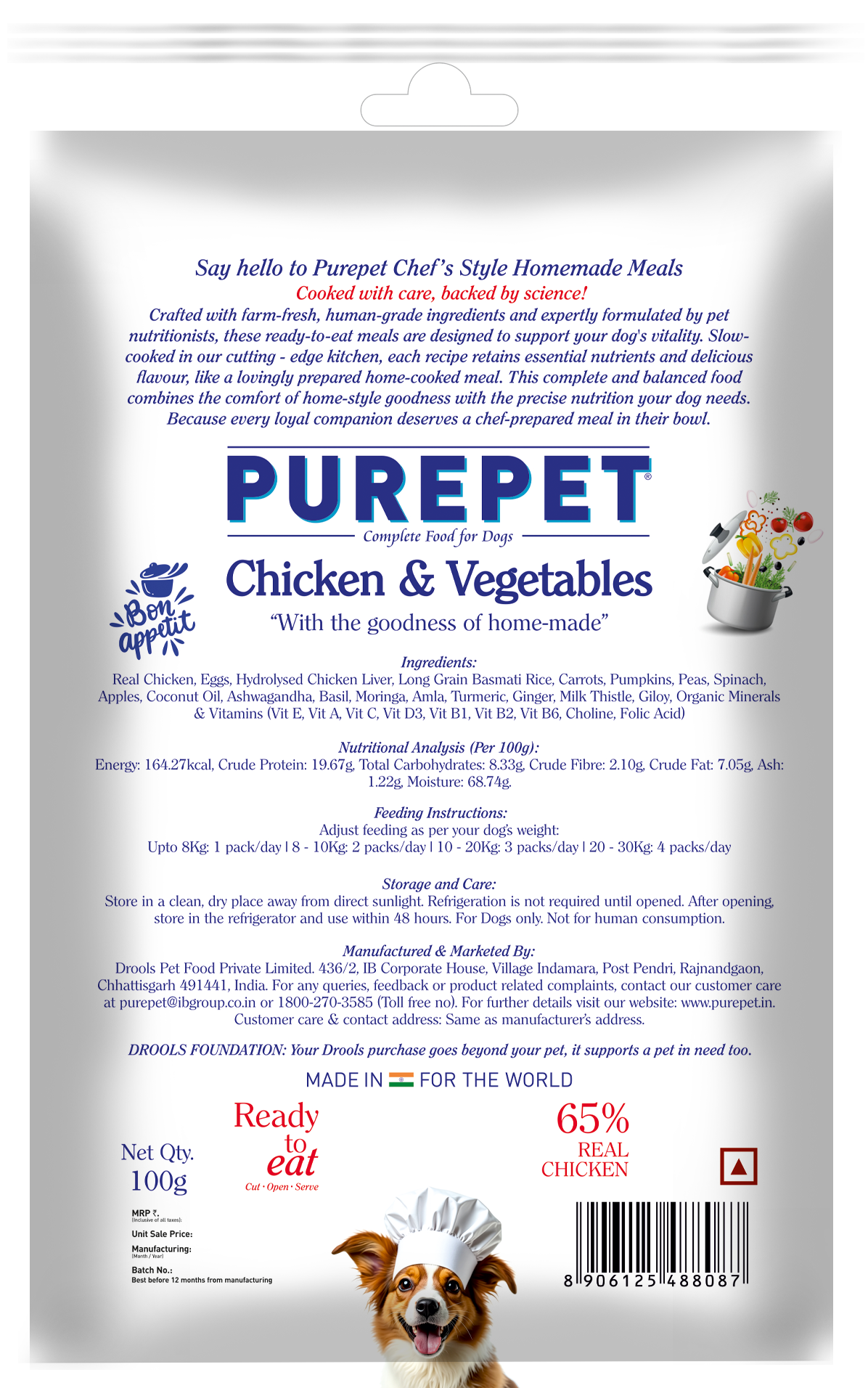 PurePet Chicken & Vegetable Fresh Dog Food