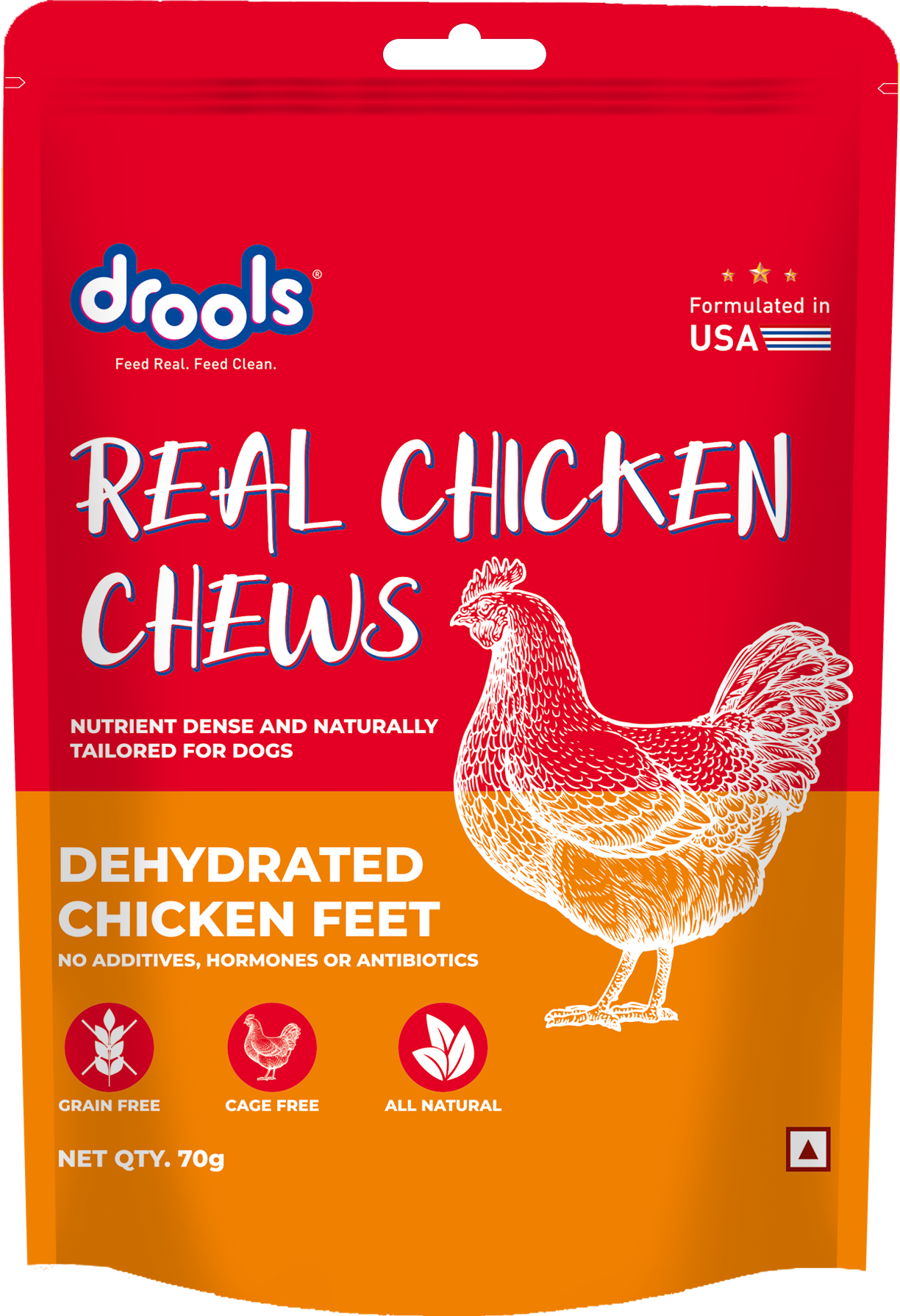Drools Dog Treats, Dehydrated Real Chicken Chews Feet