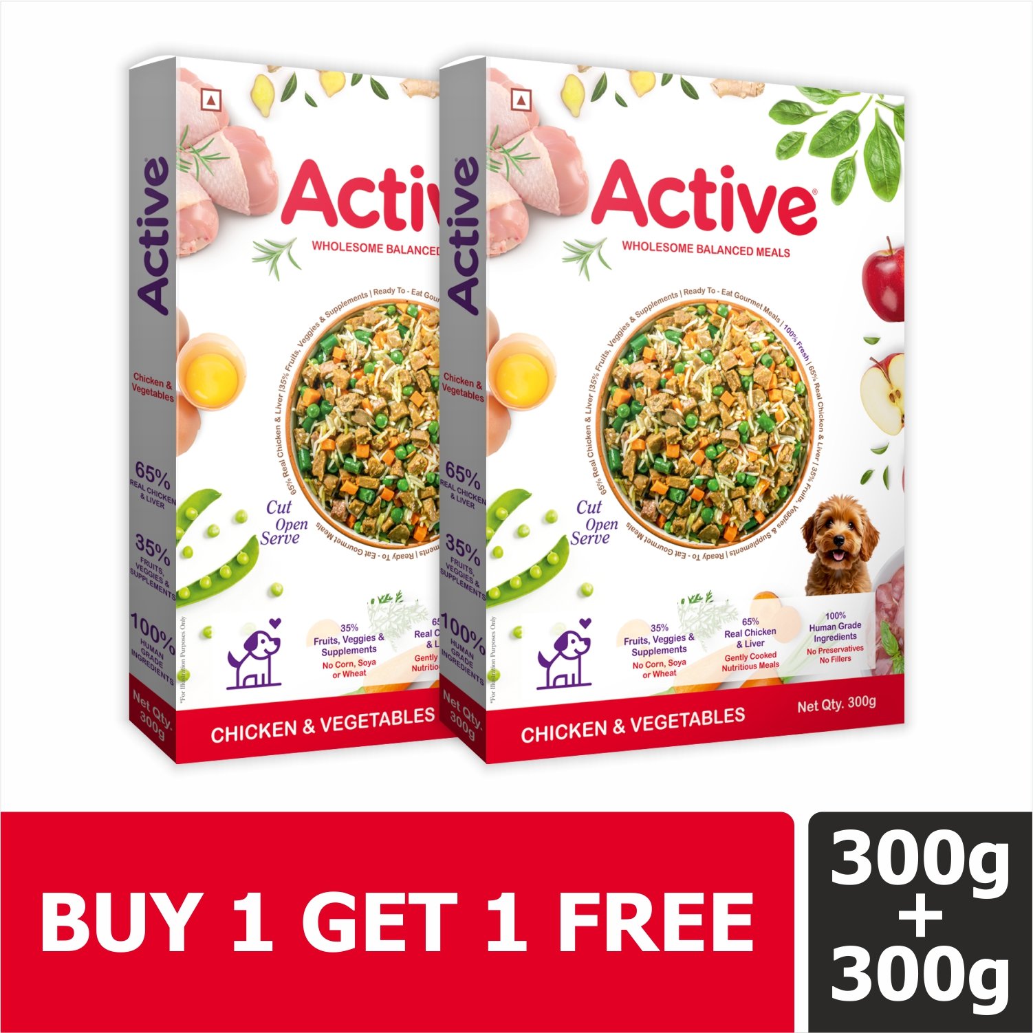 Active Chicken & Vegetable Biryani Fresh Dog Food